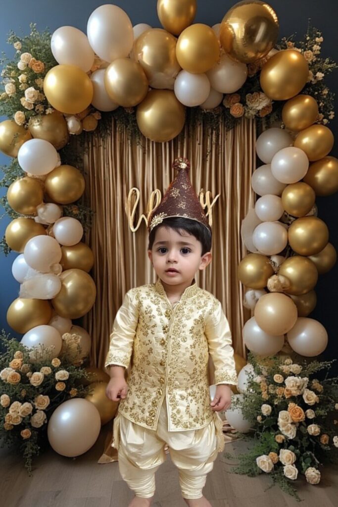 Traditional Birthday Kurta Pajama/ Sherwani Dress for 1-Year baby Boy