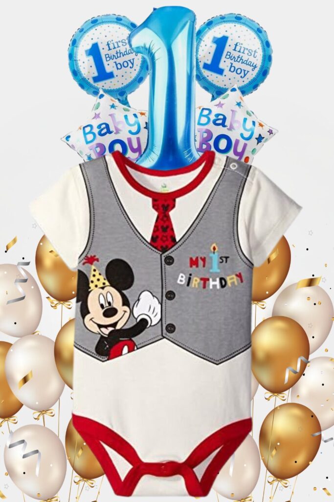 1-Year Baby Boy Birthday Mickey Mouse Dress