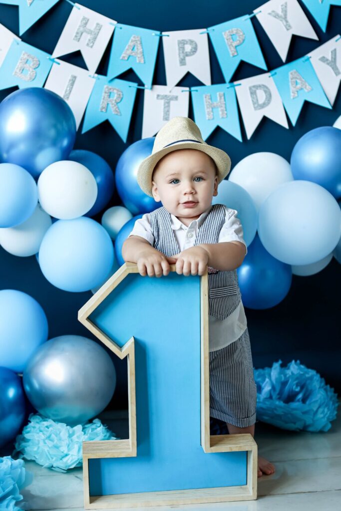 1-Year Baby Boy Birthday Romper Dress
