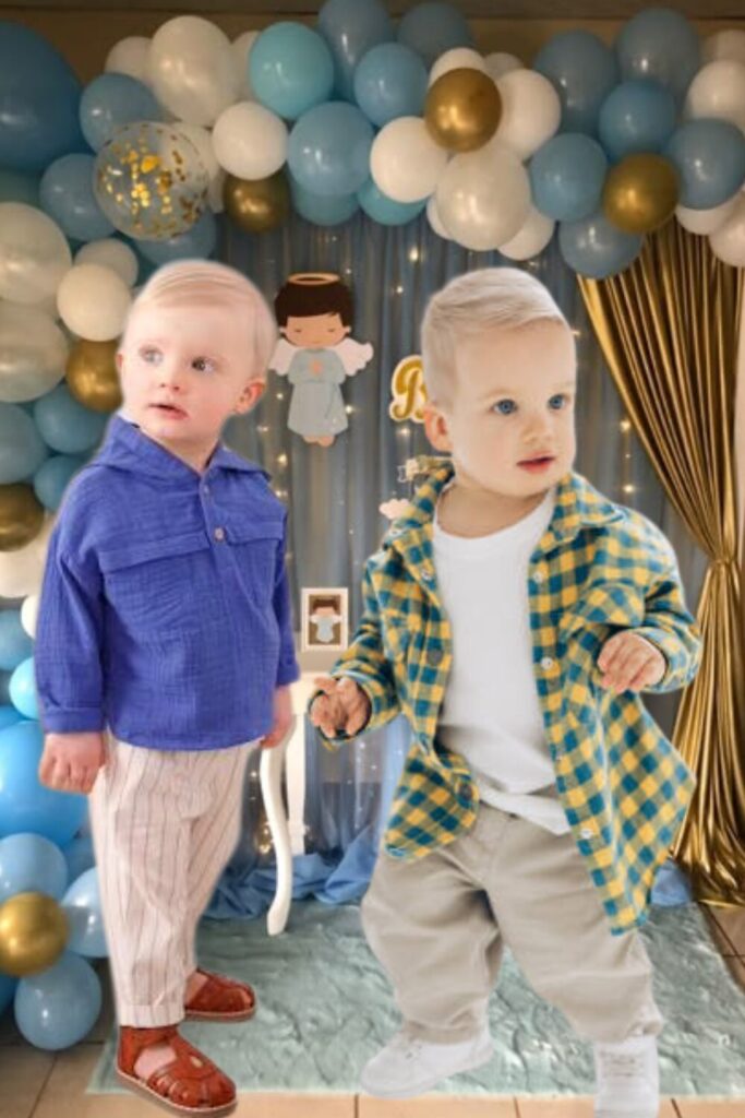 1-Year Baby Boy Birthday Shirt and Trouser Dress