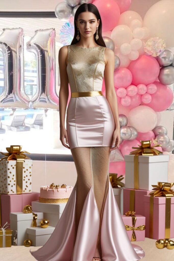 Double Tight Skirt Birthday Outfit