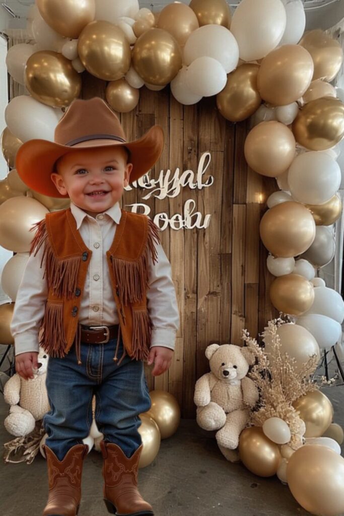 1-Year Baby Boy Western Dress for Birthday 