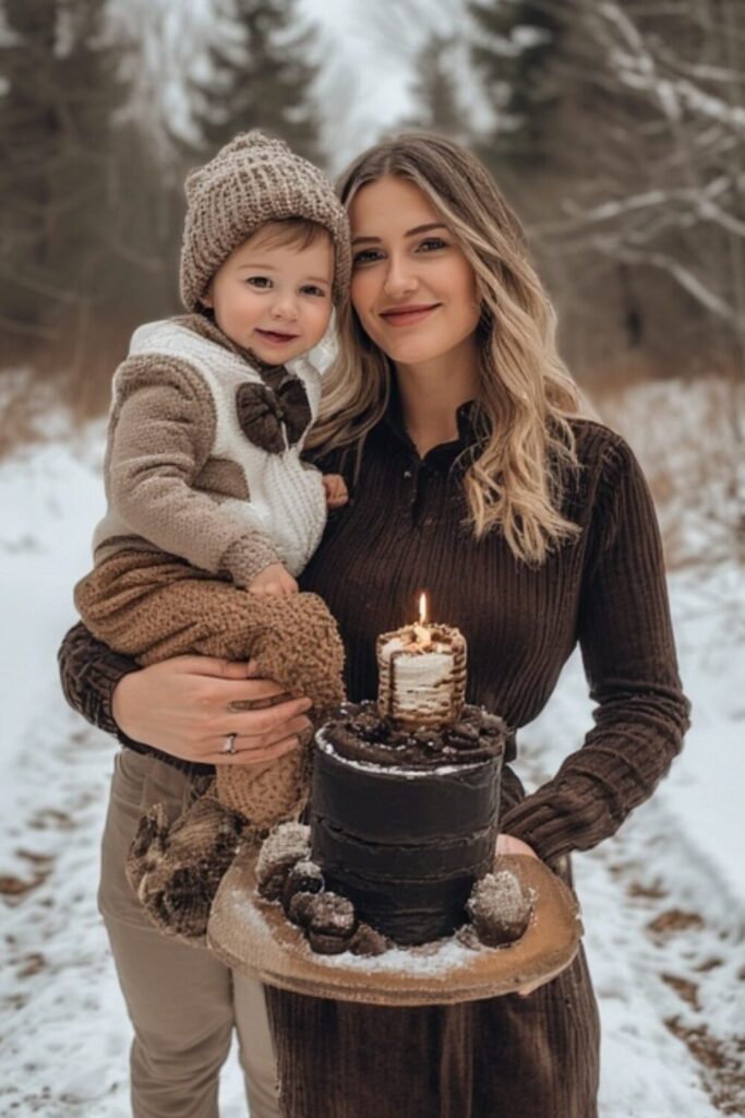 1-Year Baby Boy Winter Birthday Dress