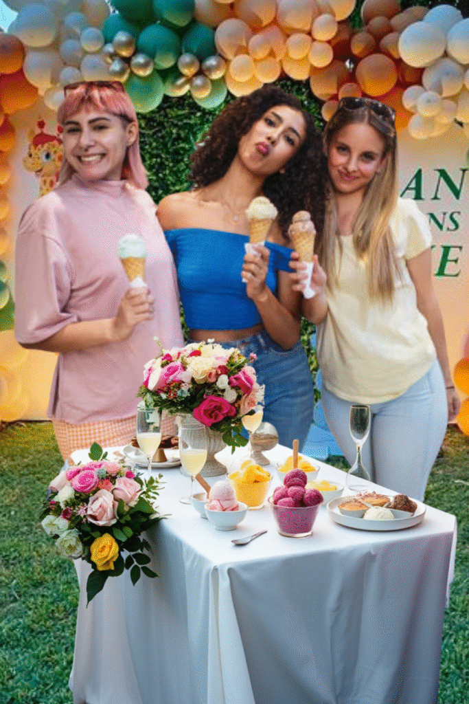 Girl Birthday Party Ice Cream Food Activity