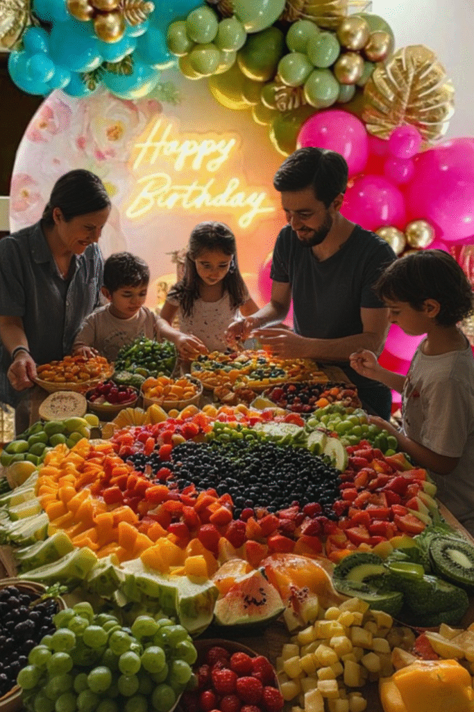 Birthday Rainbow Fruit Display Activity