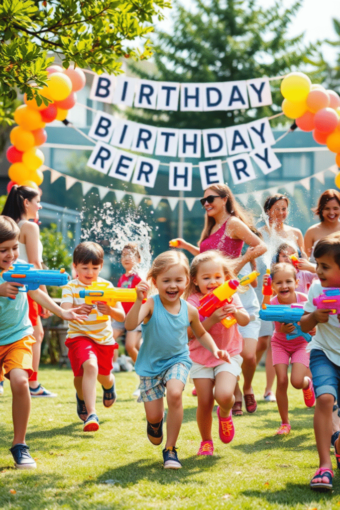 Birthday Water Gun Game Activity
