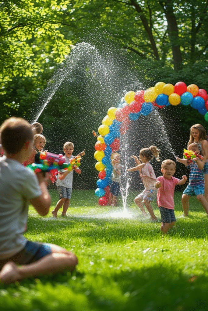 Kids Birthday Water Gun Game Activities
