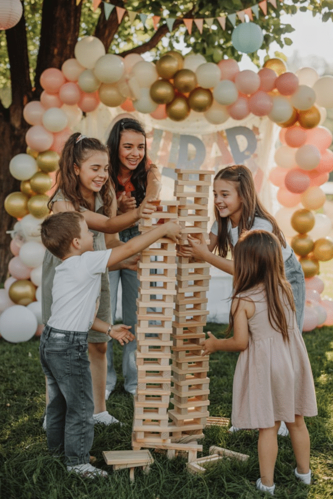 Birthday Wooden Block Stacking Game