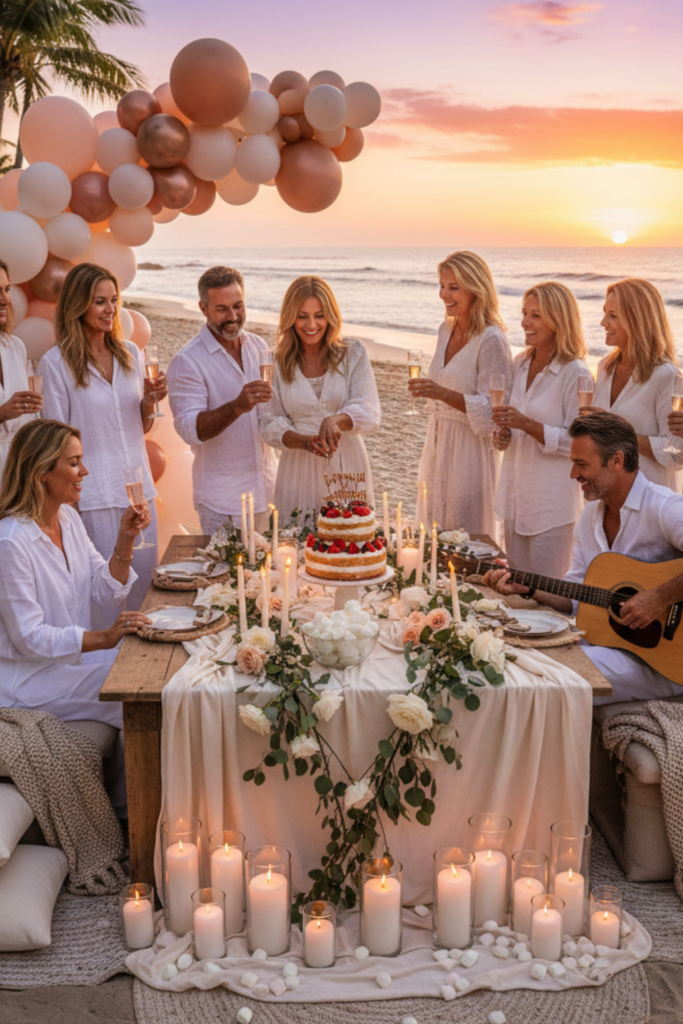 Adult Birthday Celebrate at Beach