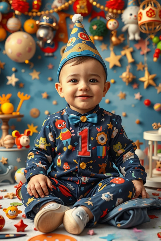 Fun with Prints Dress for Baby Boy 