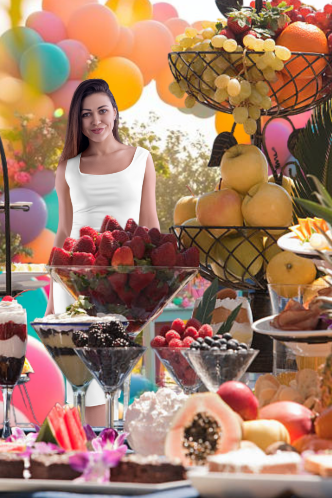 Rainbow Fruit Display at Birthday