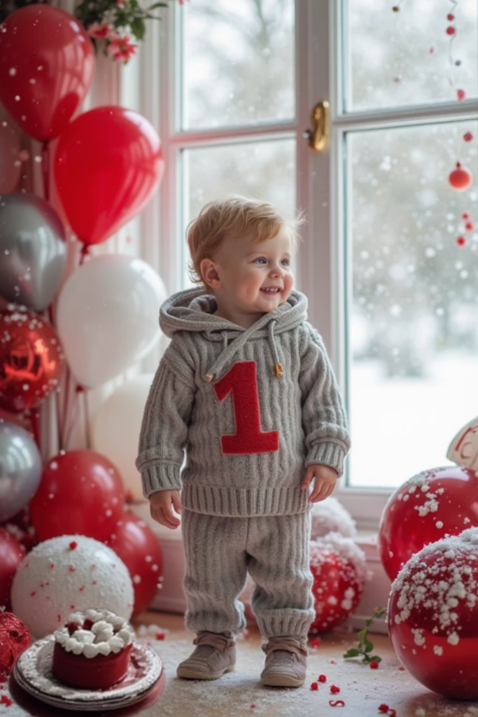 Baby Boy Winter Birthday Outfit